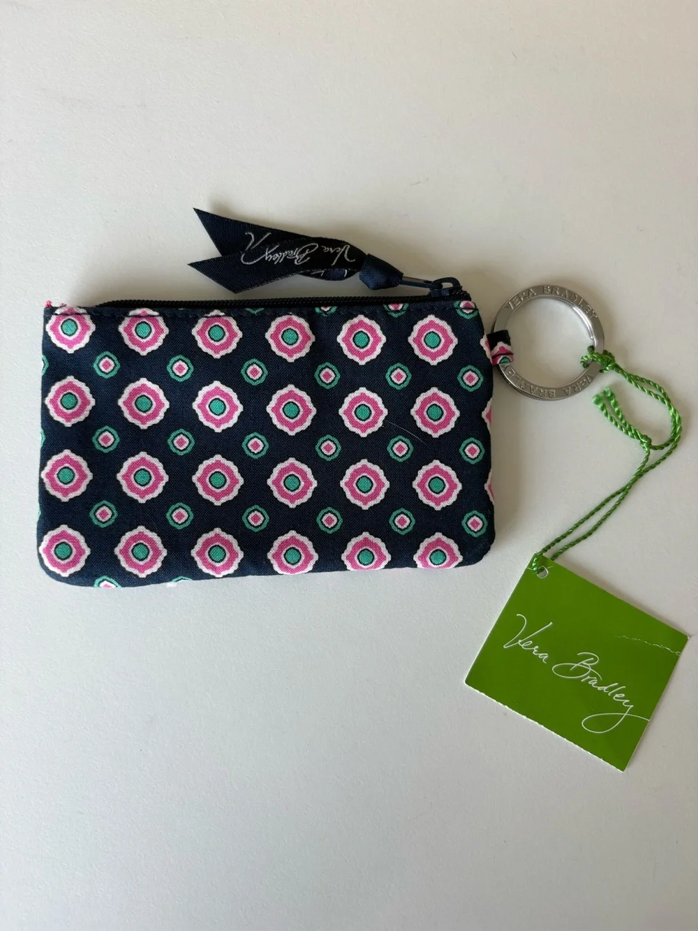 Vera Bradley Petal Dots Zip ID case NWT